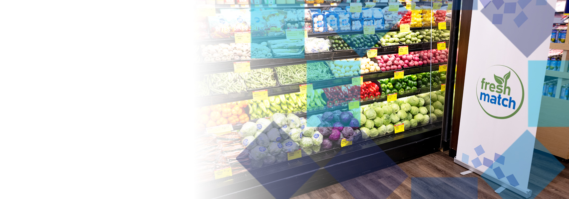 Fresh Match Sign with Produce