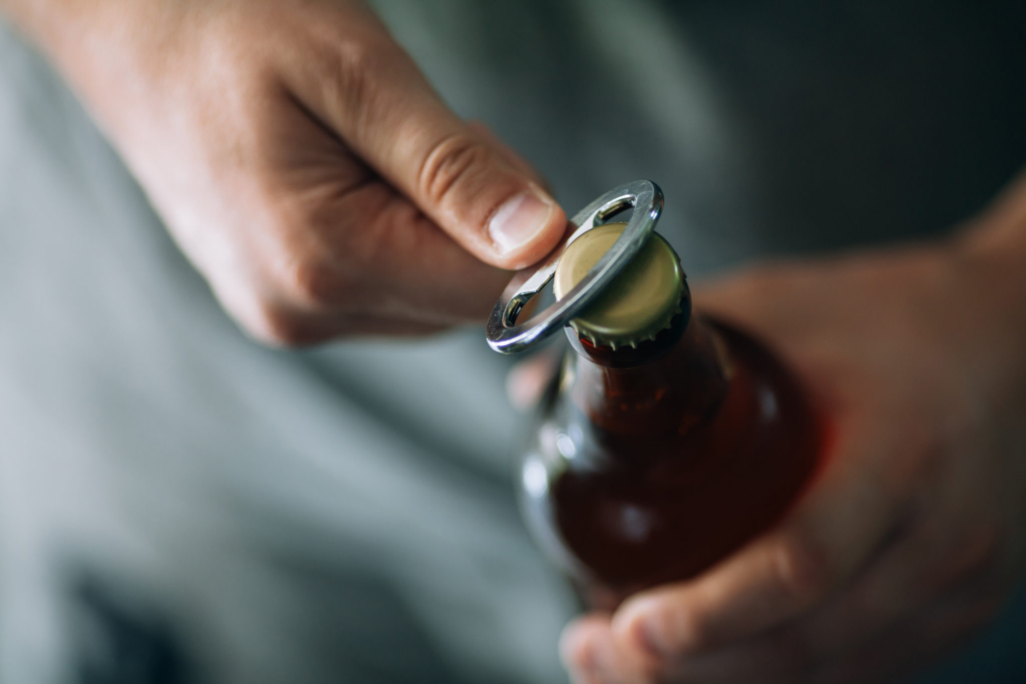 Bottle being opened