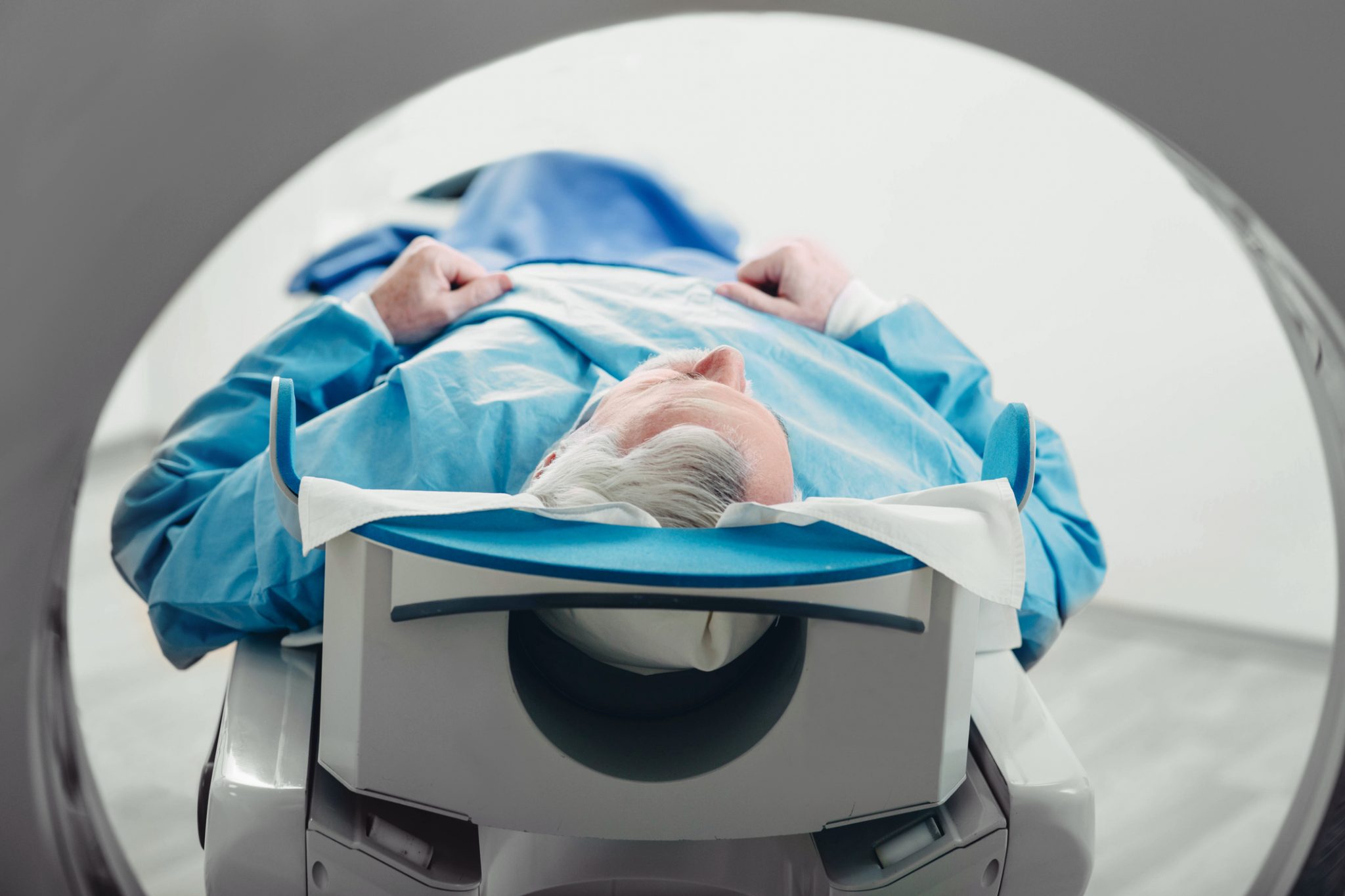 patient getting screened for lung cancer