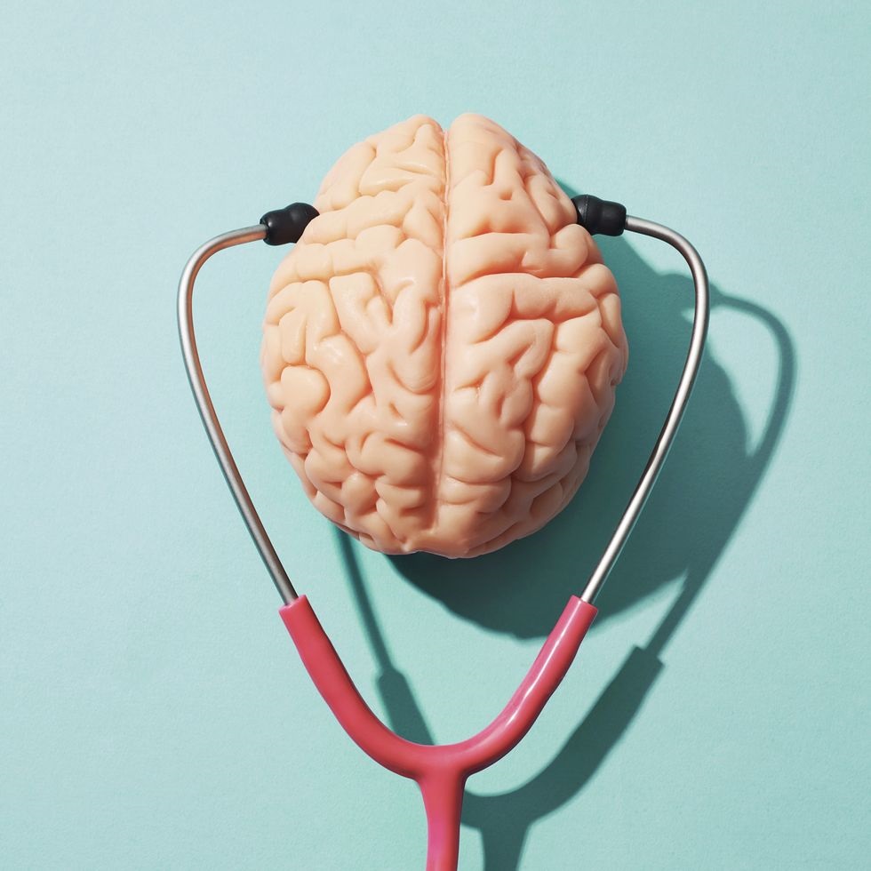Brain with stethoscope