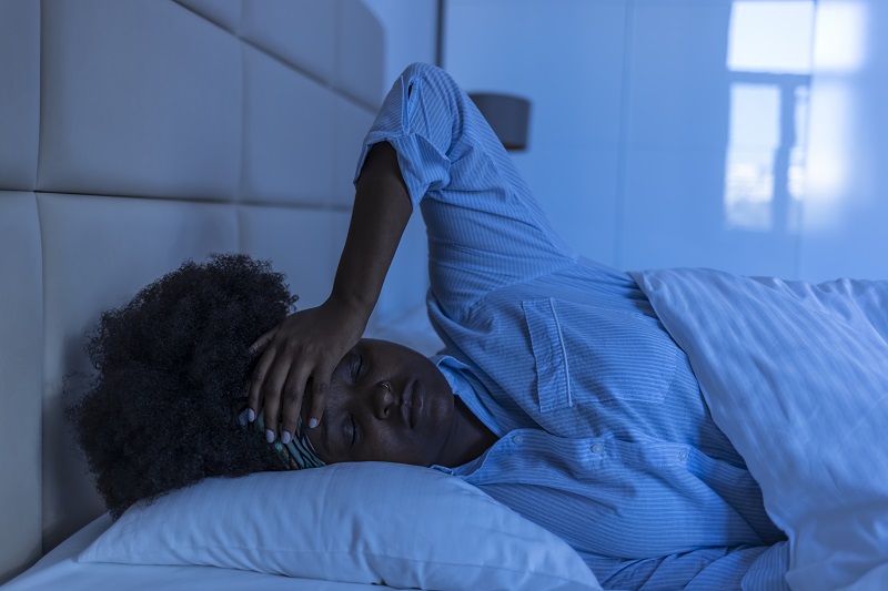 Woman waking up