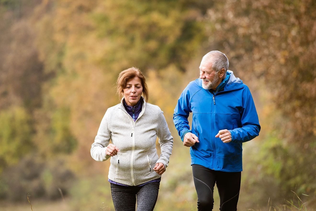 Couple running