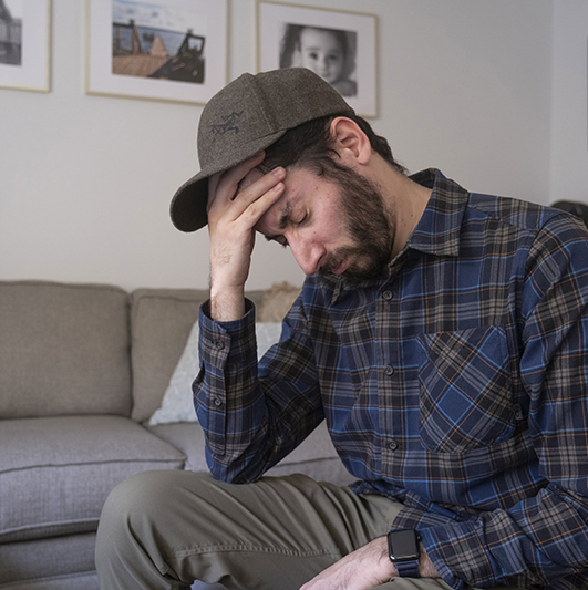Man with headache