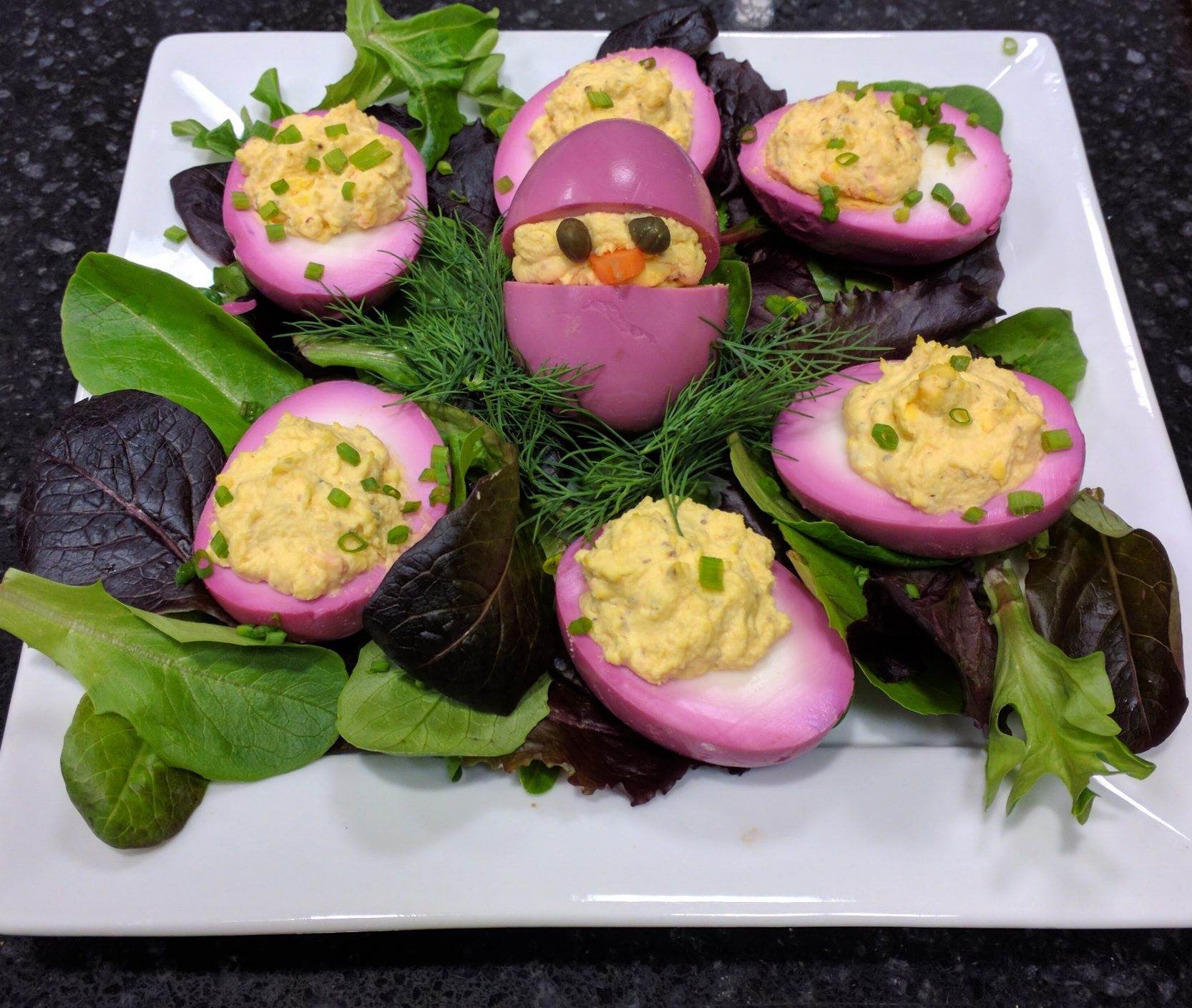 pink eggs