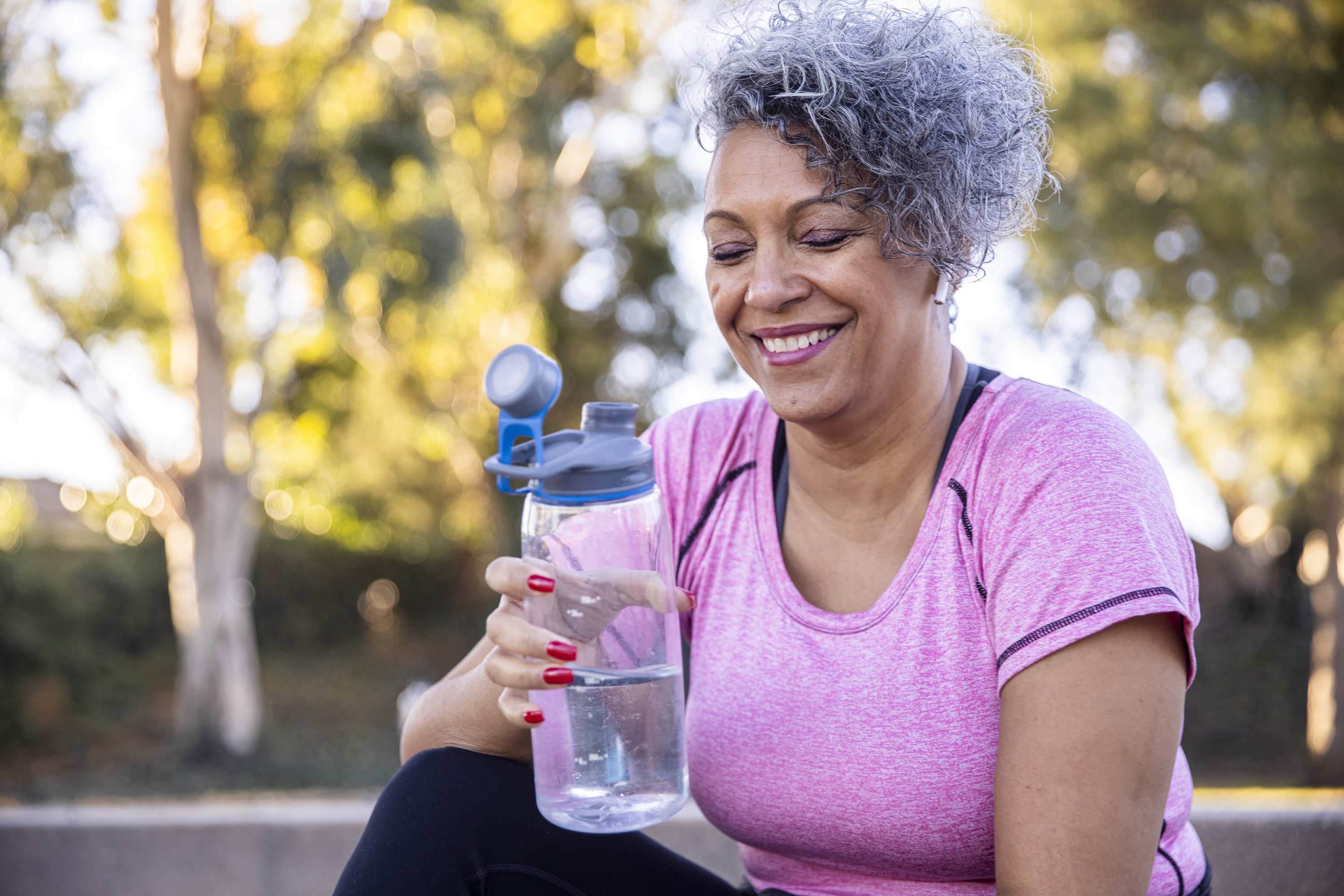Woman drinking water