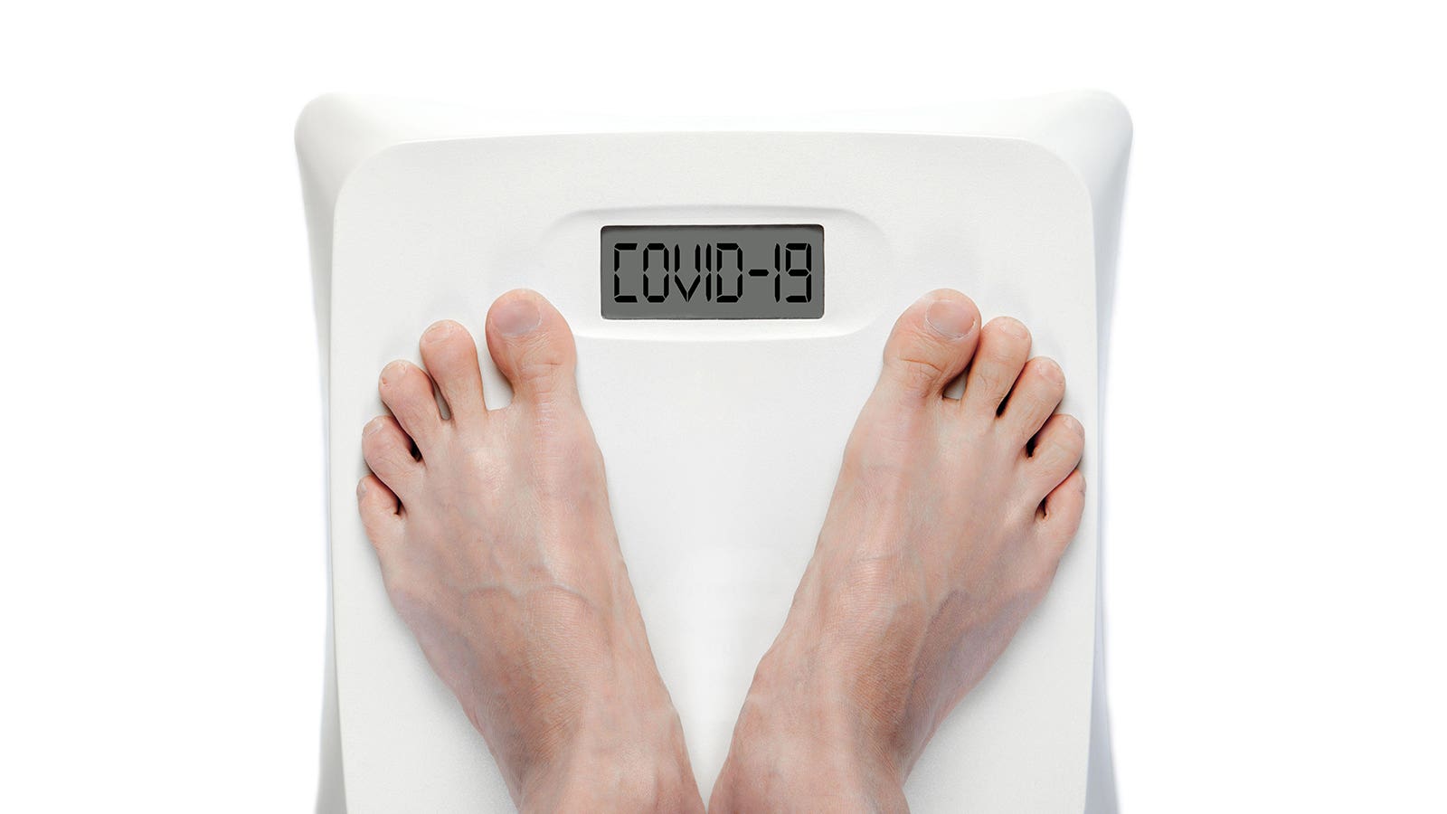Person standing on scale