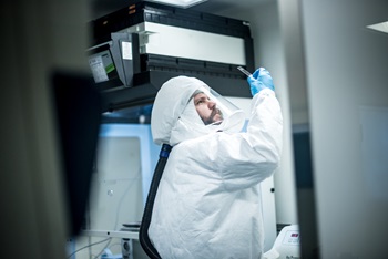Man in lab gear