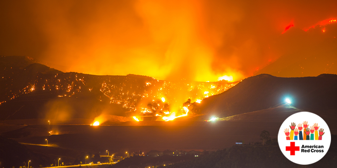 View of the California wildfires.
